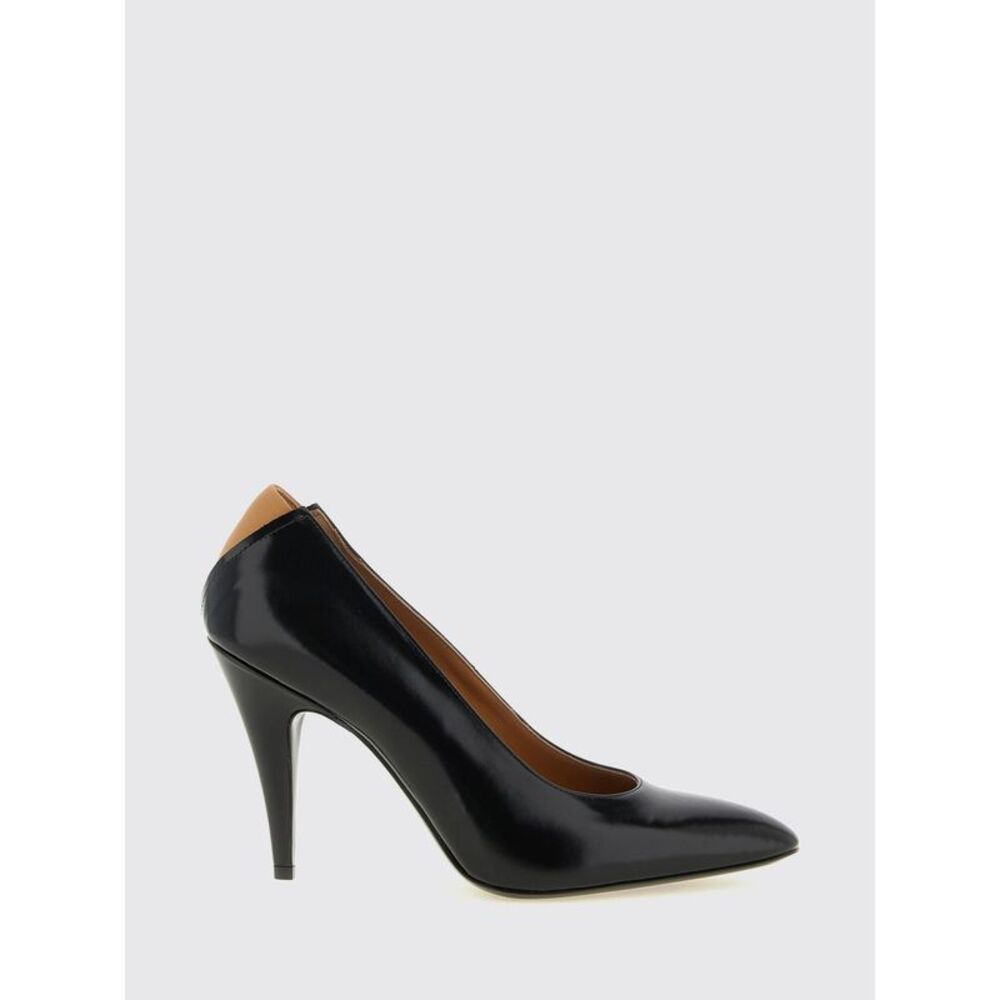 Jil Sander Women Alma Jil Sander Leather Slingback Pumps With Cone Heel